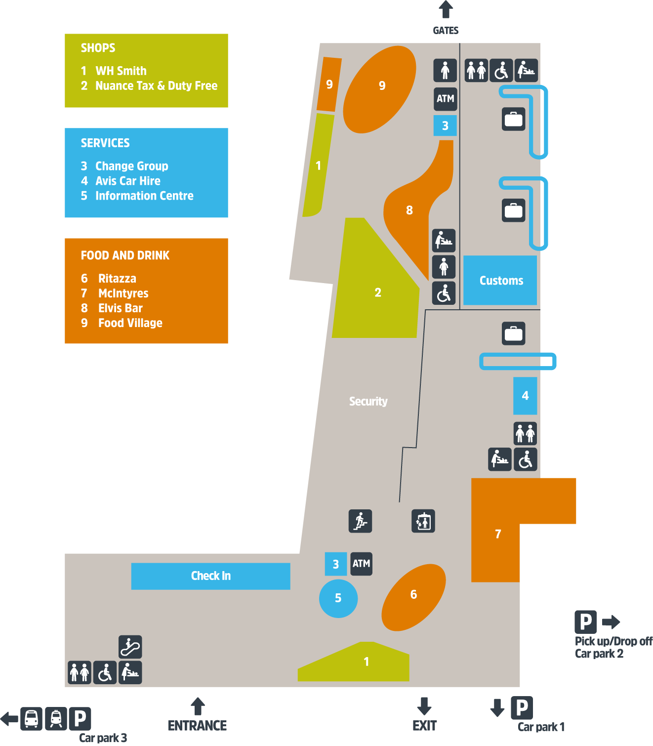 Airport Map - Glasgow Prestwick International Airport Glasgow Prestwick ...